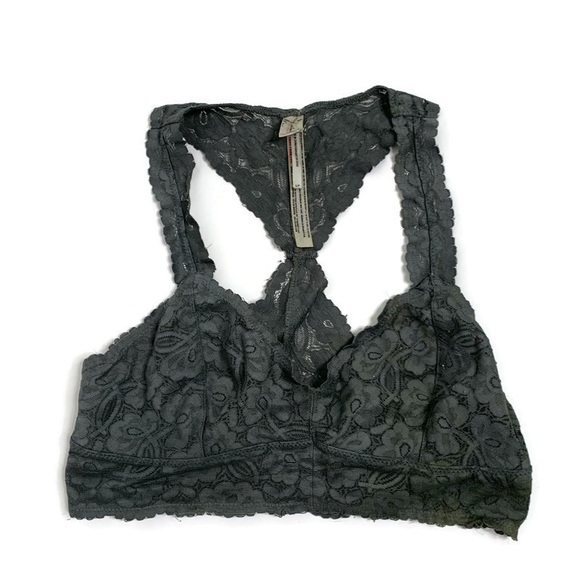 Free People Other - Free People Grey Lace Bralette Top Bra